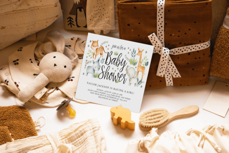 Gender Neutral Baby Shower Gift Box - Grey Elephant