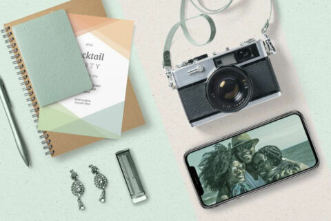 Camera ipad and notebooks