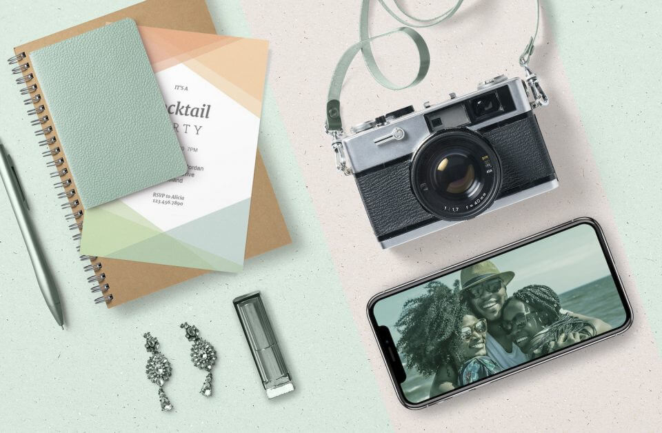 Camera ipad and notebooks