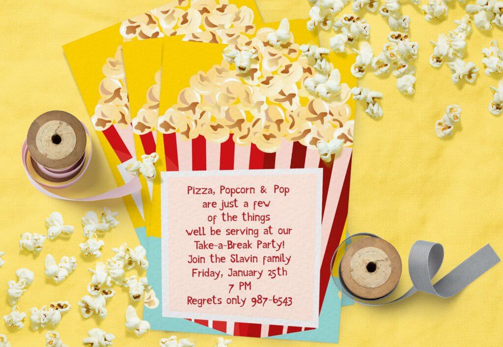 Movie themed party invitation design