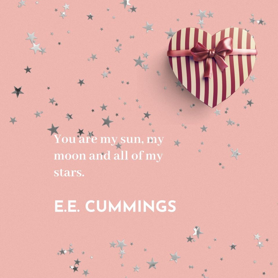 You are my sun, my moon and all of my stars. -E.E Cummings