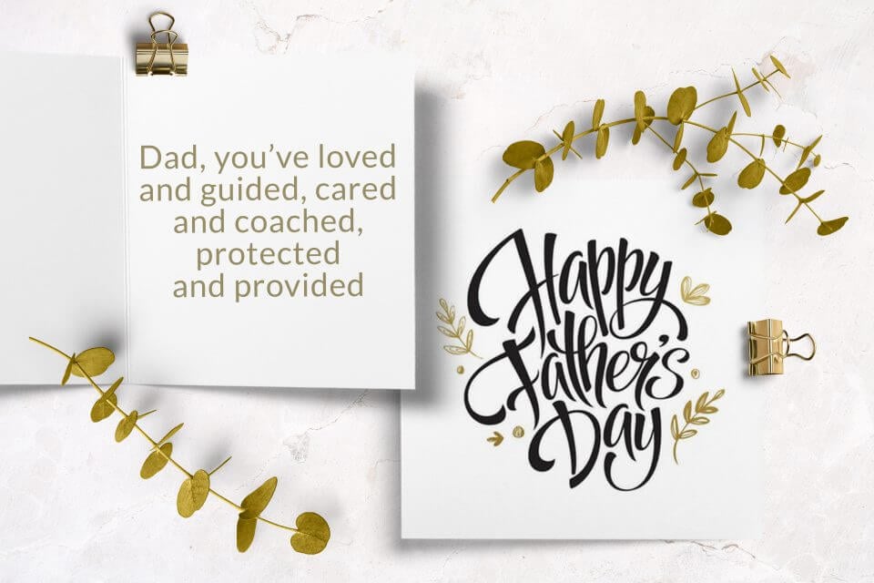 60+ Happy Father’s Day Wishes & Messages elegant father's day card