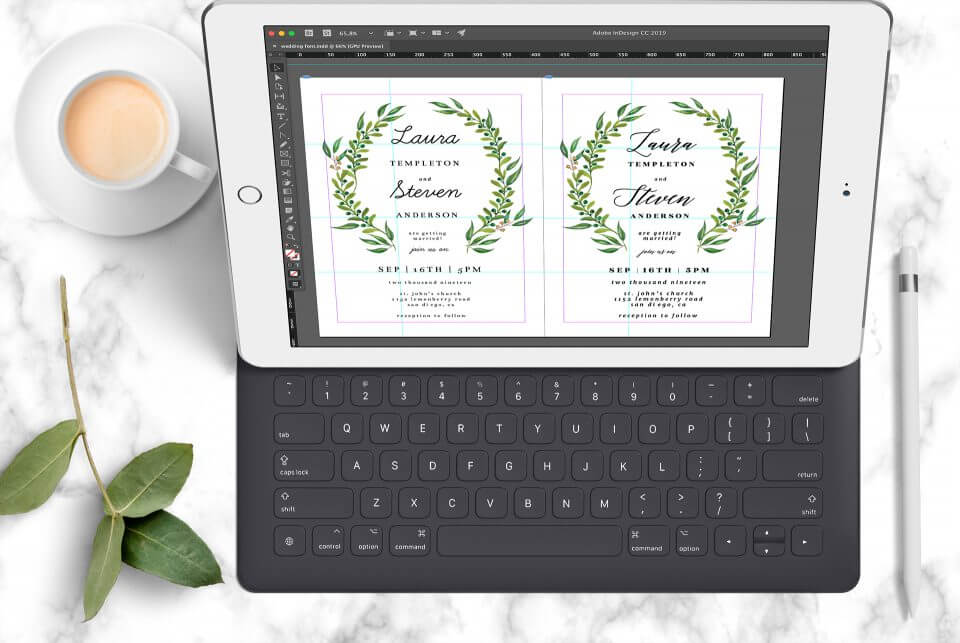 Crafting Wedding Invitations: Insider Tips. Explore the Art of Designing the Perfect Invite, Illustrated on an iPad."