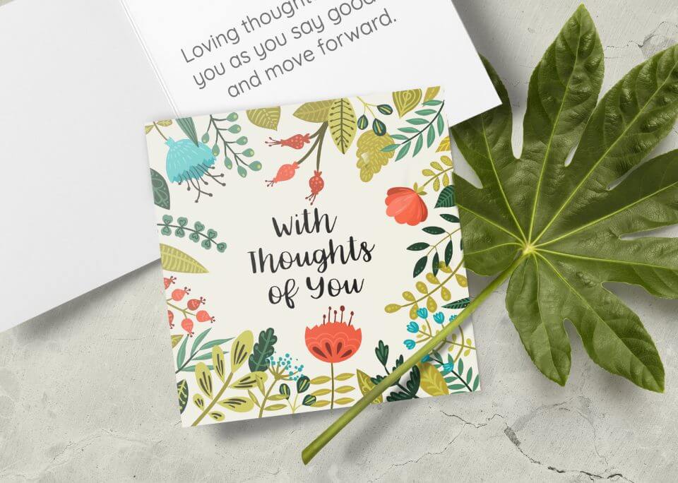 With thoughts of you card