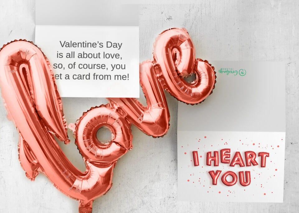 Balloons from the Heart - Valentine's Day Card: Love, Romance Idea Inspiration. Featuring an 'I Heart You' Balloon Card.