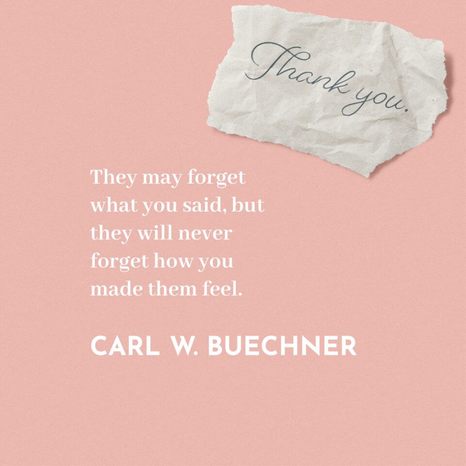 Carl w. buechner quote thank you message appreciation for teachers educators