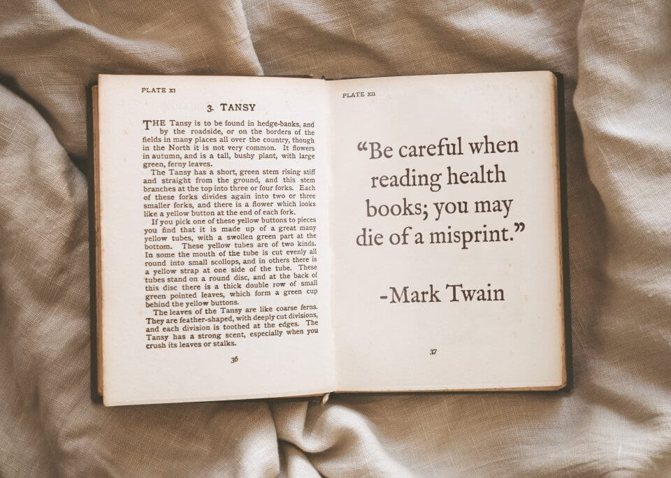 mark twain quote Best Get Well Wishes & Quotes For A Speedy Recovery Be careful when reading health books; you may die of a misprint.