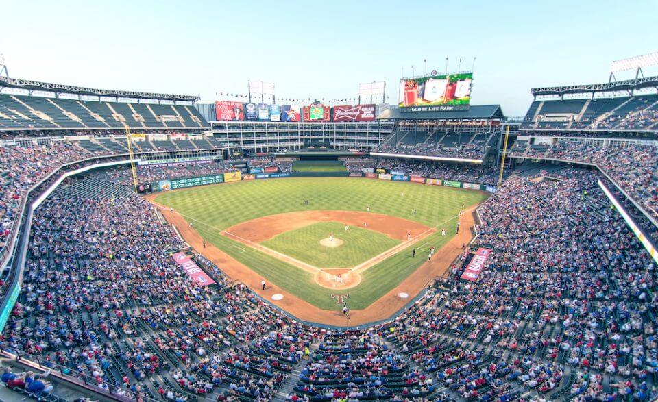 A baseball field, possibly representing one of the '20 Father’s Day Ideas to Make Dad Feel Special'. Idea of spending quality time with dad at a baseball game or engaging in sports-related activities 