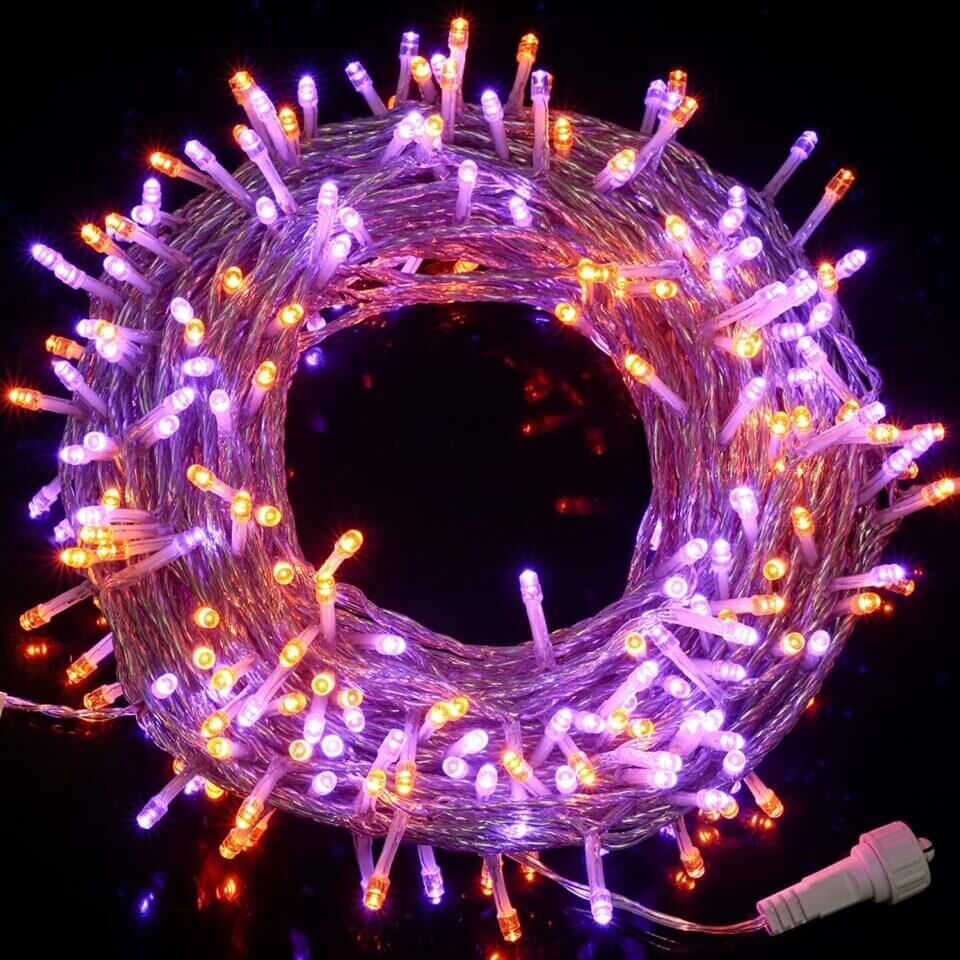 Colorful Christmas led Lights Arranged in Circle on Black Background - Festive Christmas Decor - 10 Christmas Decor Ideas