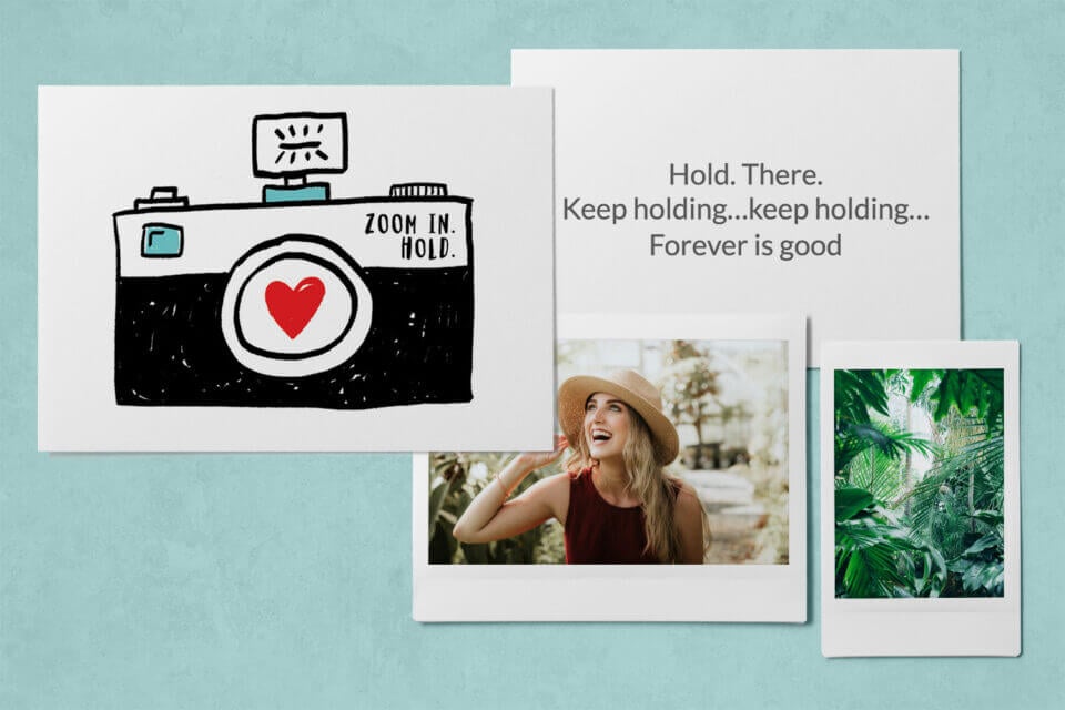 60+ Funny Valentine Quotes & Messages photo camera sweet hand-drawn card