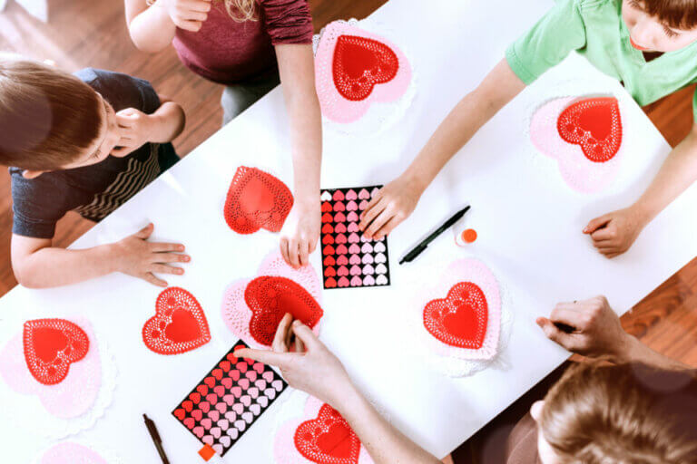 valentine's day party children ideas crafts for kids theme hearts
