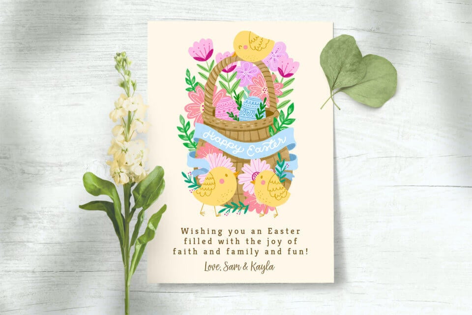 62 easter messages chick card floral cute message ideas