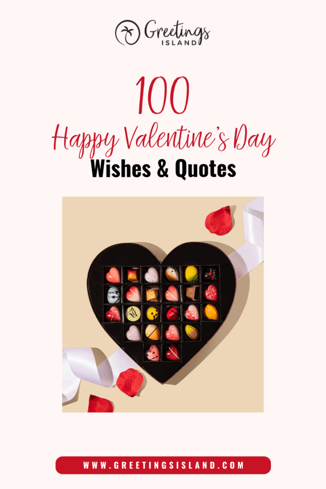 100 Very Happy Valentine's Day Wishes and Quotes - Pinterest Banner