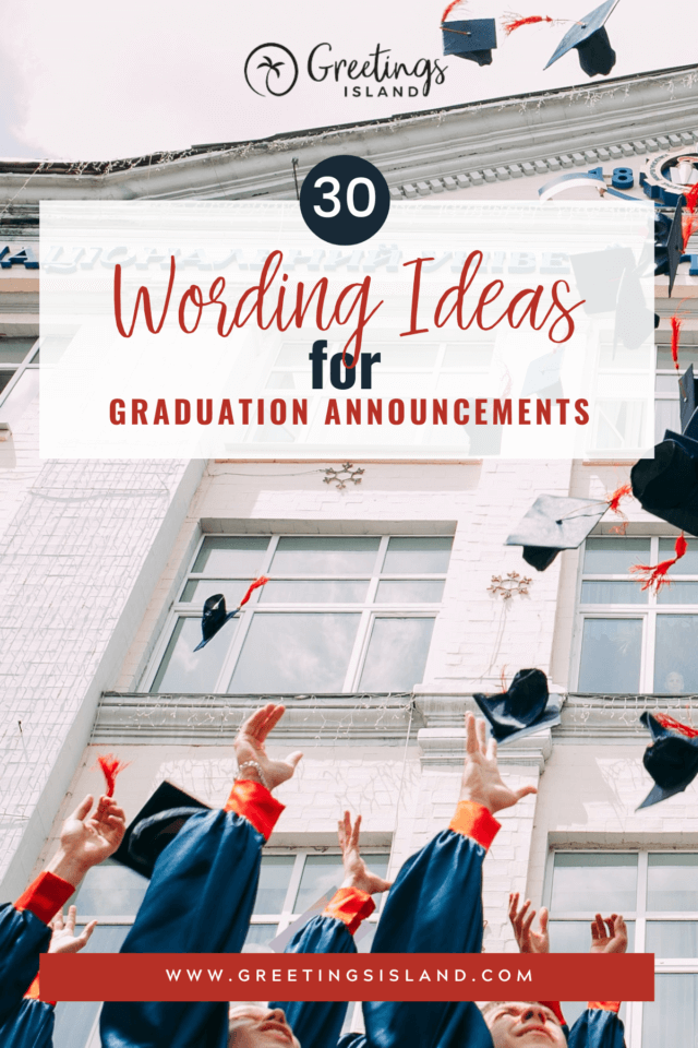 how to write a graduation announcement pinterest pin image for blog post