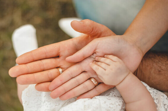 baptism party ideas 3 hands baby hands on parents hands