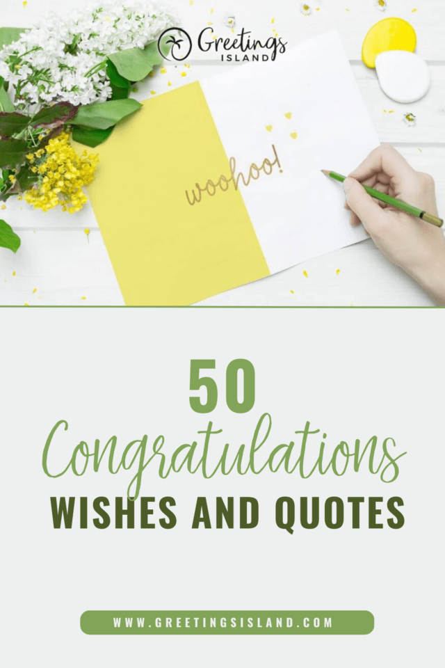 50 congratulations wishes and quotes pinterest banner for blog post