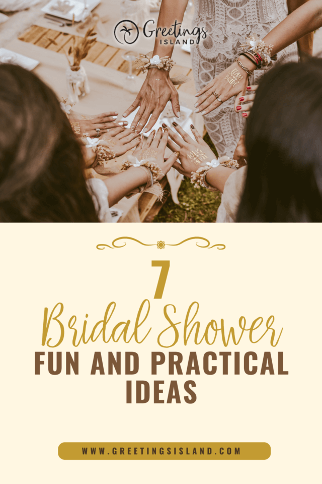 Pinterest pin banner for the blog post 7 Fun And Practical Ideas For Hosting An At-Home Bridal Shower
