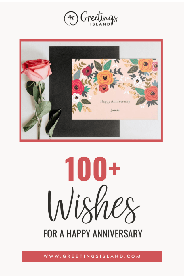 100+ wishes for a happy anniversary Pinterest Pin