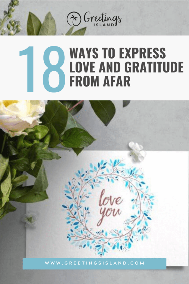 18 ways to express love and gratitude from afar Pinterest banner