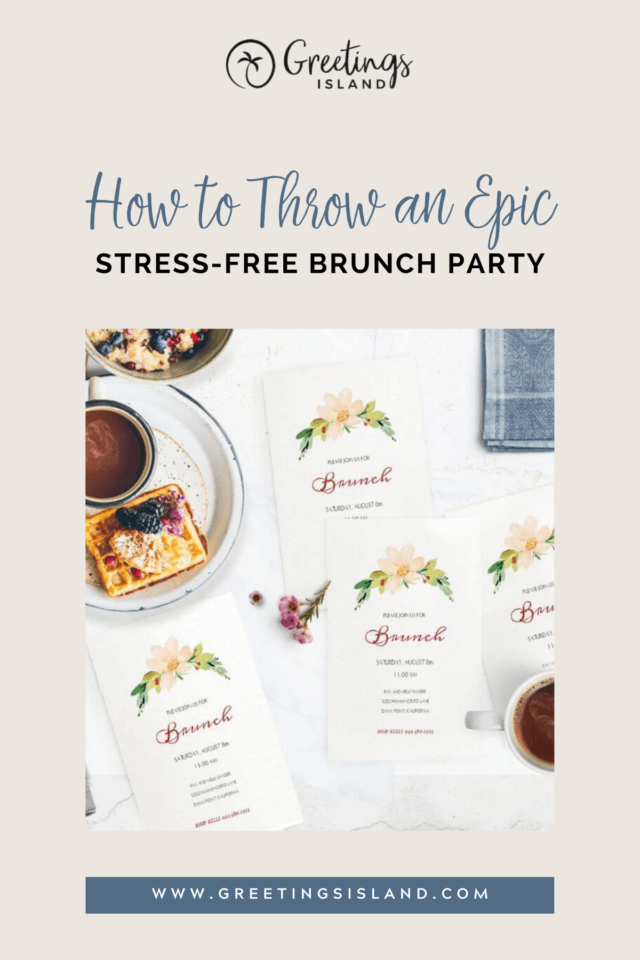 how to throw an epic stress-free brunch party Pinterest pin
