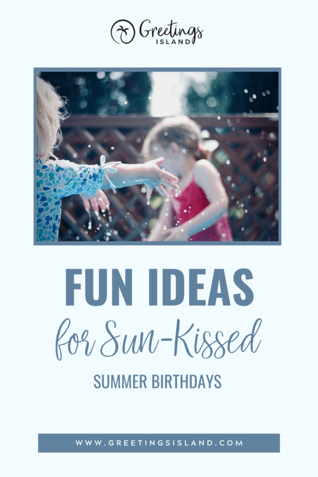 Captivating Summer Birthday Themes for Kids: 'Fun in the Sun' Pinterest Banner with Striking Cover Art and Title